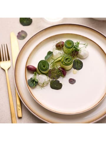 Bitz Talerzyki deserowe (6 szt.) "Gastro" w kolorze biało-kremowym - Ø 21 cm