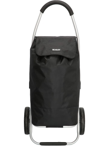 Beagles Einkaufstrolley in Schwarz - (B)30 x (H)58 x (T)24 cm
