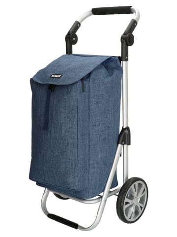 Beagles Boodschappentrolley donkerblauw - (B)30 x (H)58 x (D)24 cm