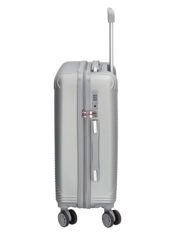 Beagles Hardcase-trolley zilverkleurig - (B)36 x (H)54 x (D)20 cm