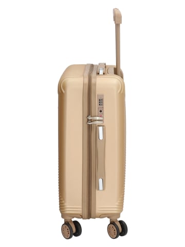 Beagles Hardcase-Trolley in Beige - (B)36 x (H)54 x (T)20 cm