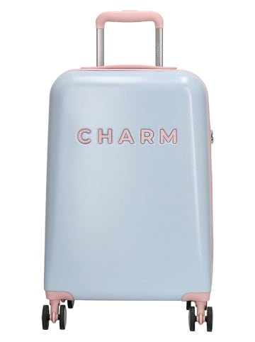 Charm Walizka w kolorze błękitnym - 36 x 55 x 20,5 cm