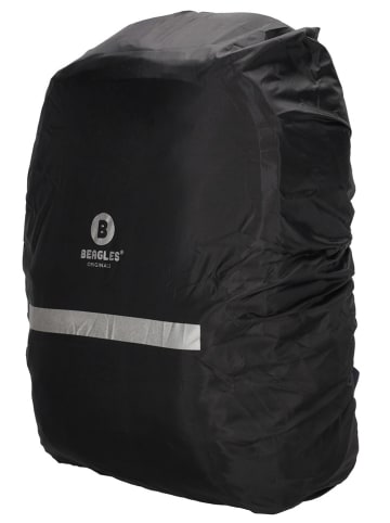 Beagles Osłonka przeciwdeszczowa w kolorze czarnym na plecak - 37 x 54 x 16 cm