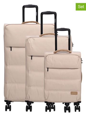 ZEBRA Walizki (3 szt.) w kolorze beżowym