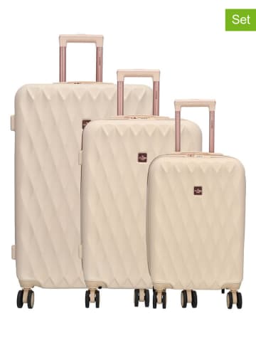 Charm 3tlg. Hardcase-Trolleyset in Beige