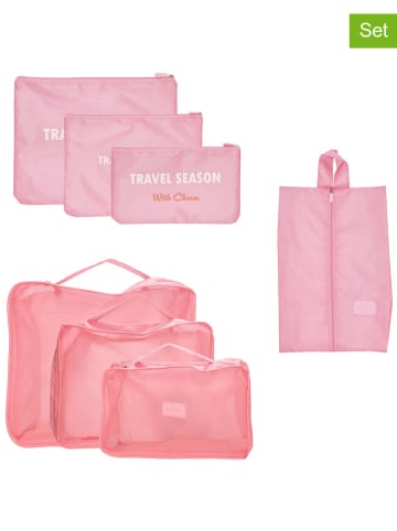 Charm 7er-Set: Reise-Organizer in Pink
