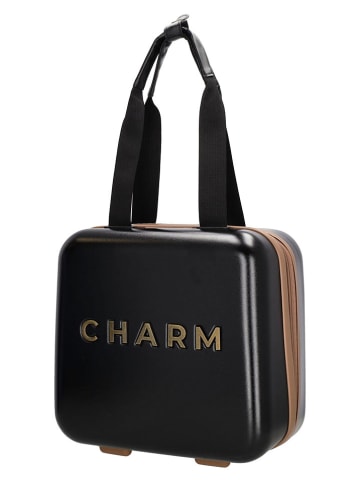 Charm Kosmetiktasche in Schwarz - (B)32 x (H)30 x (T)18 cm