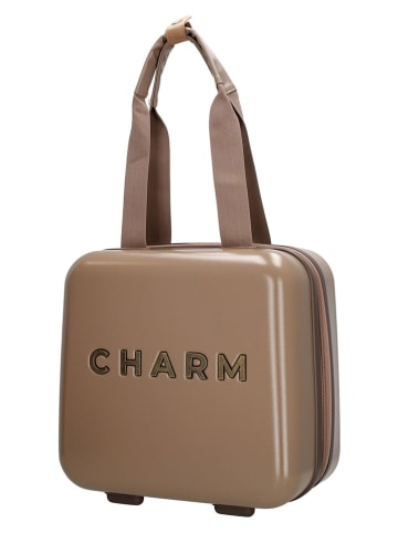 Charm Kosmetiktasche in Hellbraun - (B)32 x (H)30 x (T)18 cm
