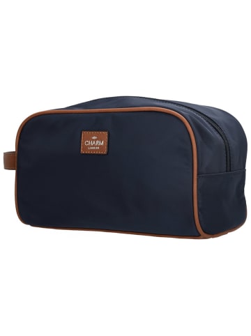 Charm Kosmetiktasche "Buckingham" in Dunkelblau - (B)25 x (H)15 x (T)14 cm
