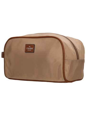 Charm Kosmetiktasche "Buckingham" in Hellbraun - (B)25 x (H)15 x (T)14 cm