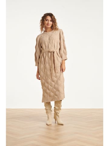 Smashed Lemon Sukienka dzianinowa w kolorze beżowym