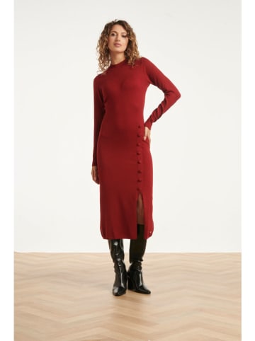 Smashed Lemon Strickkleid in Bordeaux