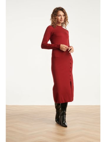 Smashed Lemon Gebreide jurk bordeaux