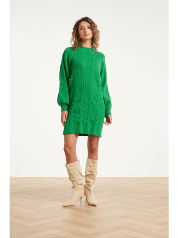 Smashed Lemon Sukienka dzianinowa w kolorze zielonym