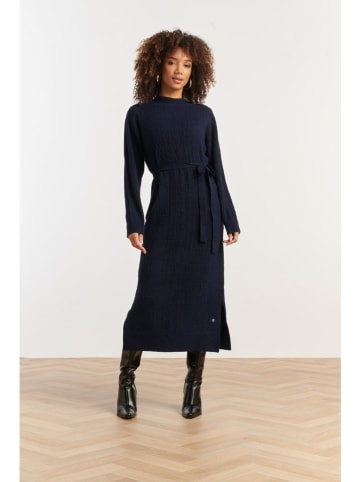 Smashed Lemon Strickkleid in Dunkelblau