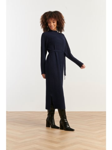 Smashed Lemon Gebreide jurk donkerblauw