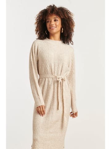 Smashed Lemon Sukienka dzianinowa w kolorze beżowym