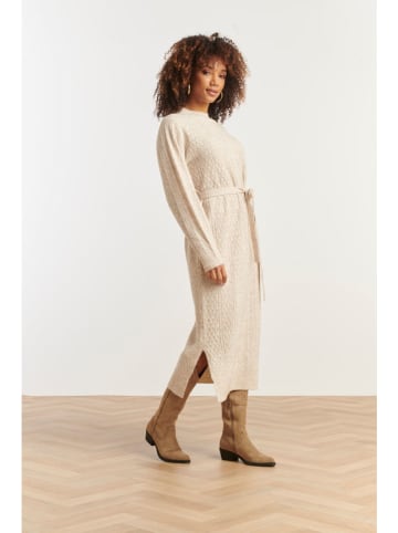 Smashed Lemon Gebreide jurk beige