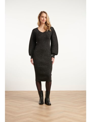 Smashed Lemon Strickkleid in Schwarz