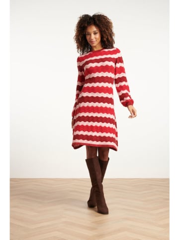 Smashed Lemon Strickkleid in Rot/ Rosa