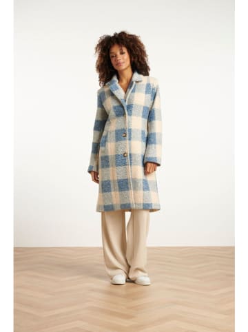 Smashed Lemon Übergangsmantel in Creme/ Hellblau