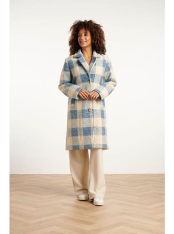 Smashed Lemon Übergangsmantel in Creme/ Hellblau