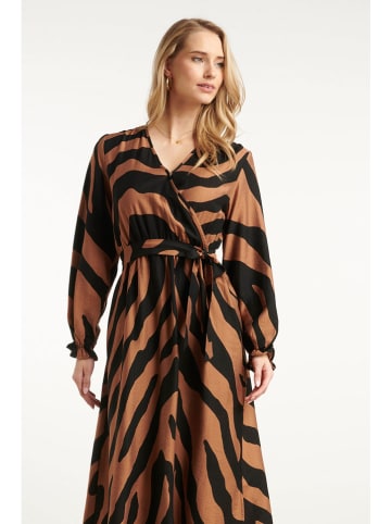 Smashed Lemon Sukienka w kolorze czarno-jasnobrązowym