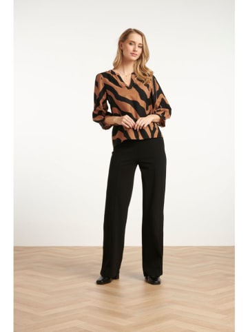 Smashed Lemon Bluse in Hellbraun/ Schwarz