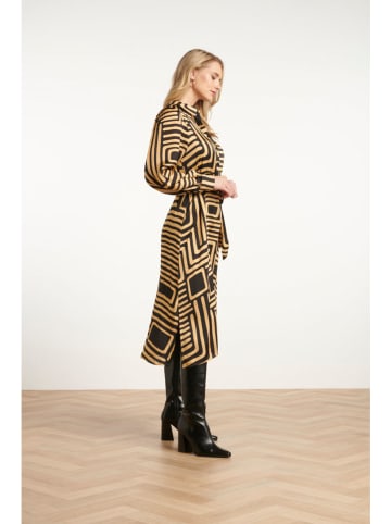 Smashed Lemon Jurk zwart/beige