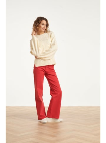 Smashed Lemon Spijkerbroek - flared fit - rood