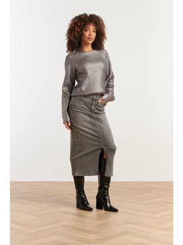 Smashed Lemon Jeans-Rock in Grau