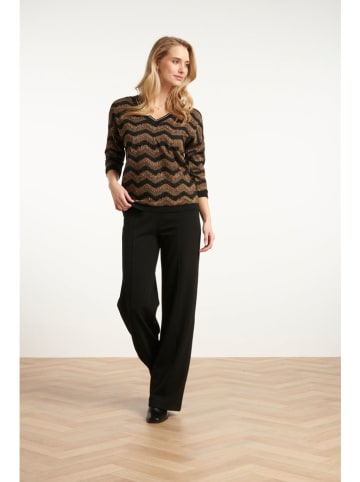 Smashed Lemon Pullover in Schwarz/ Hellbraun