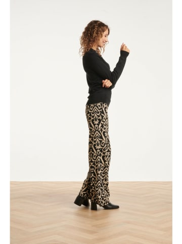 Smashed Lemon Spodnie w kolorze czarno-beżowym