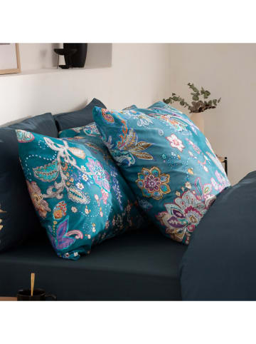 ethere Perkalowe poszewki (2 szt.) "Nordic" w kolorze granatowym na poduszkę