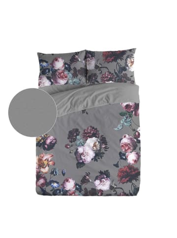 ethere Perkal-Bettbezug "Mao" in Grau/ Rosa