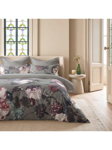 ethere Perkal-Bettbezug "Mao" in Grau/ Rosa