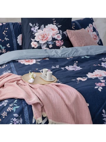 ethere Perkalowa poszwa "Yuri" w kolorze granatowym na kołdrę