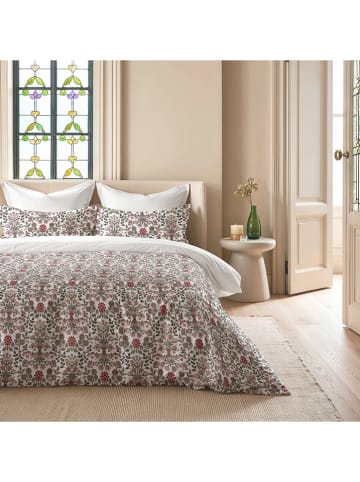 ethere 2-delige set: perkal kussenslopen "Milara" wit/lichtroze