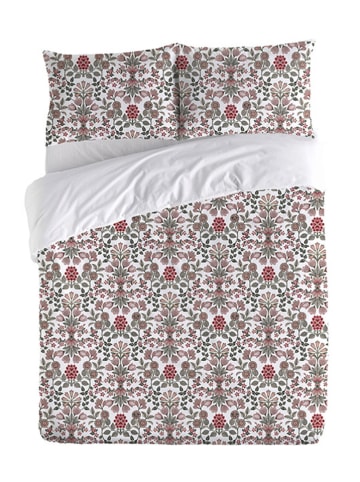 Monsun Perkal dekbedovertrek "Milara" wit