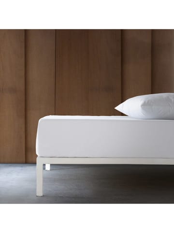 Monsun Perkal hoeslaken "Sakura" wit