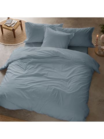 Monsun Perkalowa poszwa "Sakura" w kolorze błękitnym na kołdrę