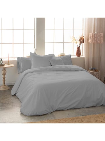 Monsun Perkalowa poszwa "Sakura" w kolorze szarym na kołdrę