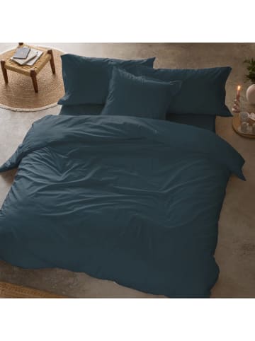 Monsun Perkalowa poszwa "Sakura" w kolorze morskim na kołdrę