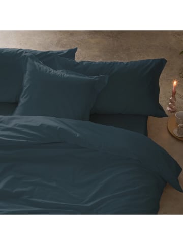 Monsun Perkal hoeslaken "Sakura" petrol