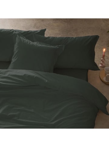 Monsun Perkalowa poszwa "Sakura" w kolorze zielonym na kołdrę