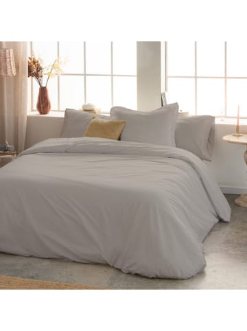 Monsun Perkalowa poszwa "Sakura" w kolorze szarobrązowym na kołdrę