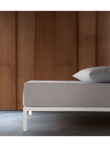 Monsun Perkal hoeslaken "Sakura" taupe