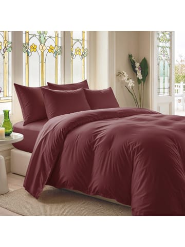 ethere Perkalowa poszwa "Sakura" w kolorze bordowym na kołdrę