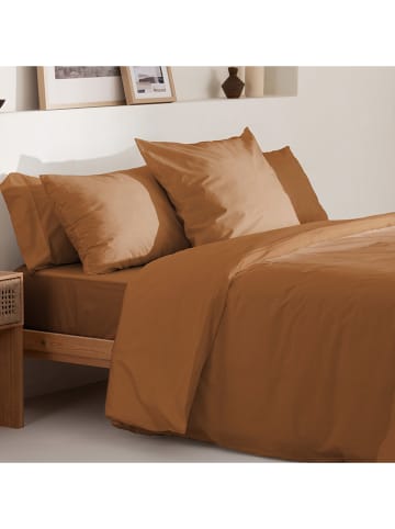 ethere Perkal-Kissenbezug "Liso" in Hellbraun