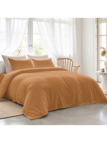 ethere Perkal dekbedovertrek "Sakura" okergeel